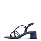 Women's Tamaris 1-28236-42 Vegan Block Heeled Strappy Sandals - Navy