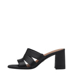 Women's Tamaris 1-27226-42 Vegan Block Heel Mules K 14 - Black