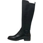 Women's Tamaris 1-25511-41 Leather Knee High Boots - Black