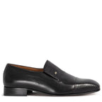 Men's Vitelo Slip On Toe Cap Leather Shoes 99716 M 68 - Black