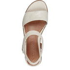 Women's Tamaris 1-28203-42 Wedge Heeled Leather Sandals K 13 - Ivory Comb