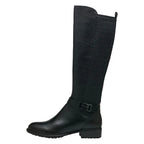 Women's Tamaris 1-25511-41 Leather Knee High Boots - Black