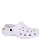 Women's DEK M967 Classic PVC Clog Mule Sandals - White