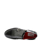 Women's VITELO Double Monk Semi-Brogue Leather Shoes F 116 - Black