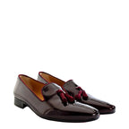 Men's VITELO Slipper Leather Shoes PC 10 - Burgundy Patent