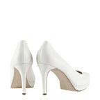 Women's HÖGL Studio 80 0-178003 Closed Pump Leather Court Shoes HO 33 - Pearl White