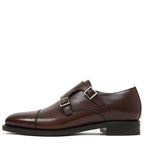 Men's Berwick 1707 Double Monk Strap 3637 Goodyear Welted Leather Shoes M 29 - Brown