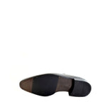 Men's VITELO Ostrich Print Leather Monk Shoes M 57 - Grey