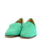 Men's VITELO Leather Suede Slip On Slipper Shoes M 50 - Green