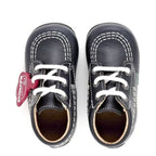 Boy's Kickers Kick Hi B Core Classic Leather Boots - Navy