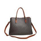 Women's Bessie London Logo Print 2 Piece Tote Bags BH5000 - Coffee