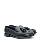 Men's Holborn Camden Premium Leather Tassel Loafer Shoes - Black