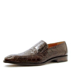 Men's Eye Exotic Genuine Crocodile Skin Leather Shoes TS 8 - Dark Brown