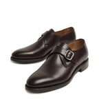 Men's Berwick 1707 Monk strap 3017- K2 Goodyear Welted Leather Shoes M 53 - Dark Brown