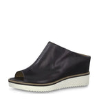 Women's Tamaris 1-27200-22 Slip-On Slide Wedge Mules - Black