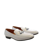 Men's Eye Smart Tassel Leather Loafers PC 14 - White
