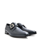 Men's VITELO Classic Monk Leather Shoes M 47 - Navy