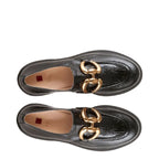 Women's HÖGL Fred 4-101610-0100 Chunky Penny Loafer Shoes - Black