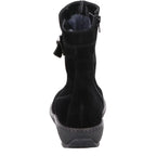 Women's Waldläufer Hoja 533913 165 001 Leather Nubuck Ankle Boots - Black