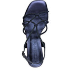 Women's Tamaris 1-28236-42 Vegan Block Heeled Strappy Sandals - Navy