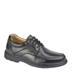 Men's Roamers M 204A Extra Wide Fitting 4 Eyelet Leather Lace Up Shoes - Black