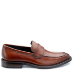Men's John White Banff Leather Penny Loafer Shoes - Reef Tan