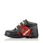 Boy's Kickers Kick Hi B Core Classic Leather Boots - Navy