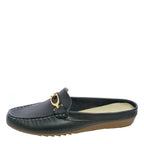 Women's John White Mocca Mocca Slip-On Leather Mules G 87 - Black