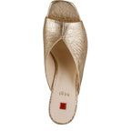 Women's HÖGL 3-117801 Ariane Metallic Leather Mules - Platin