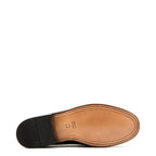 Men's LOAKE Princeton Polished Leather Moccasin Shoes - Black