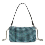 Women's Long & Son Crystal Embellished Evening Clutch Bag - D-001 Teal