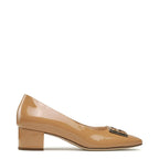 Women's HÖGL Delila 0-174024 Pump Court Shoes HO 74 - Toffee Patent