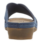 Women's Jo & Joe Sardinia Lightweight Wedge Mule Sandals - Navy