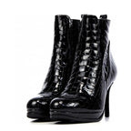 Women's Högl 0-108165 High Heel Leather Ankle Boots HO 67 - Black
