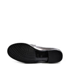 Women's VITELO Pearlised Leather and Horse Hair with Horse Bit Trim Loafer Shoes G 129 - Black