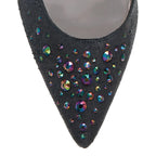 Women's HÖGL 4-116720-0199 Pump Court Shoes with Crystal Elements HO 12 - Black Multi 0199