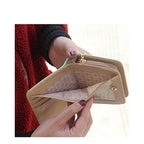 Women's Long & Son Cute Dog Small Credit Card and Purse Wallet with Tassel 12294 - Brown