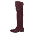 Women's EYE Over The Knee Leather Suede Thigh Boots J 26 - Purple