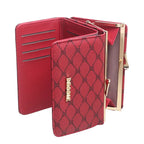 Women's Bessie Small Logo Print Clasp Wallets BP1359 - Tan