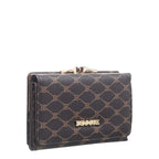 Women's Bessie Small Logo Print Clasp Wallets BP1359 - Coffee