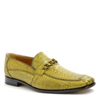 Men's EYE Exotic Ostrich Leather Slip-On Shoes M370 - Green