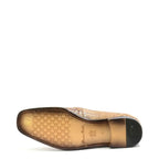 Men's EYE Exotic Ostrich Leather Slip-On Shoes M370 - Brown