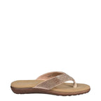 Women's CIPRIATA Soft & Comfy Spark Diamante Toe Post Mule Sandals - Gold