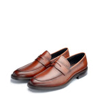 Men's John White Banff Leather Penny Loafer Shoes - Reef Tan