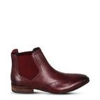 Men's AMEN Brogue Leather Chelsea Boots - Wine