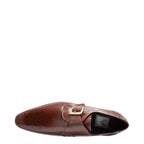 Men's VITELO Classic Monk Leather Shoes M 47 - Brown