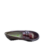 Women's Waldläufer Hegli 549002143 Patent Leather Moccasin Shoes - Burgundy Patent