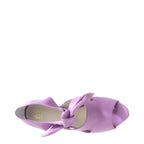 Women's EYE Strappy High Heel Tie-Up Leather Sandals L 34 - Lilac