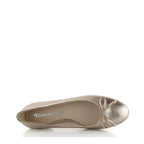 Women's Tamaris 1-22105-44 Vegan Ballet Flat Pump Shoes K 19 - Light Gold