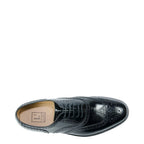 Men's Loake 202B Full Brogue Polished Leather Shoes - Black